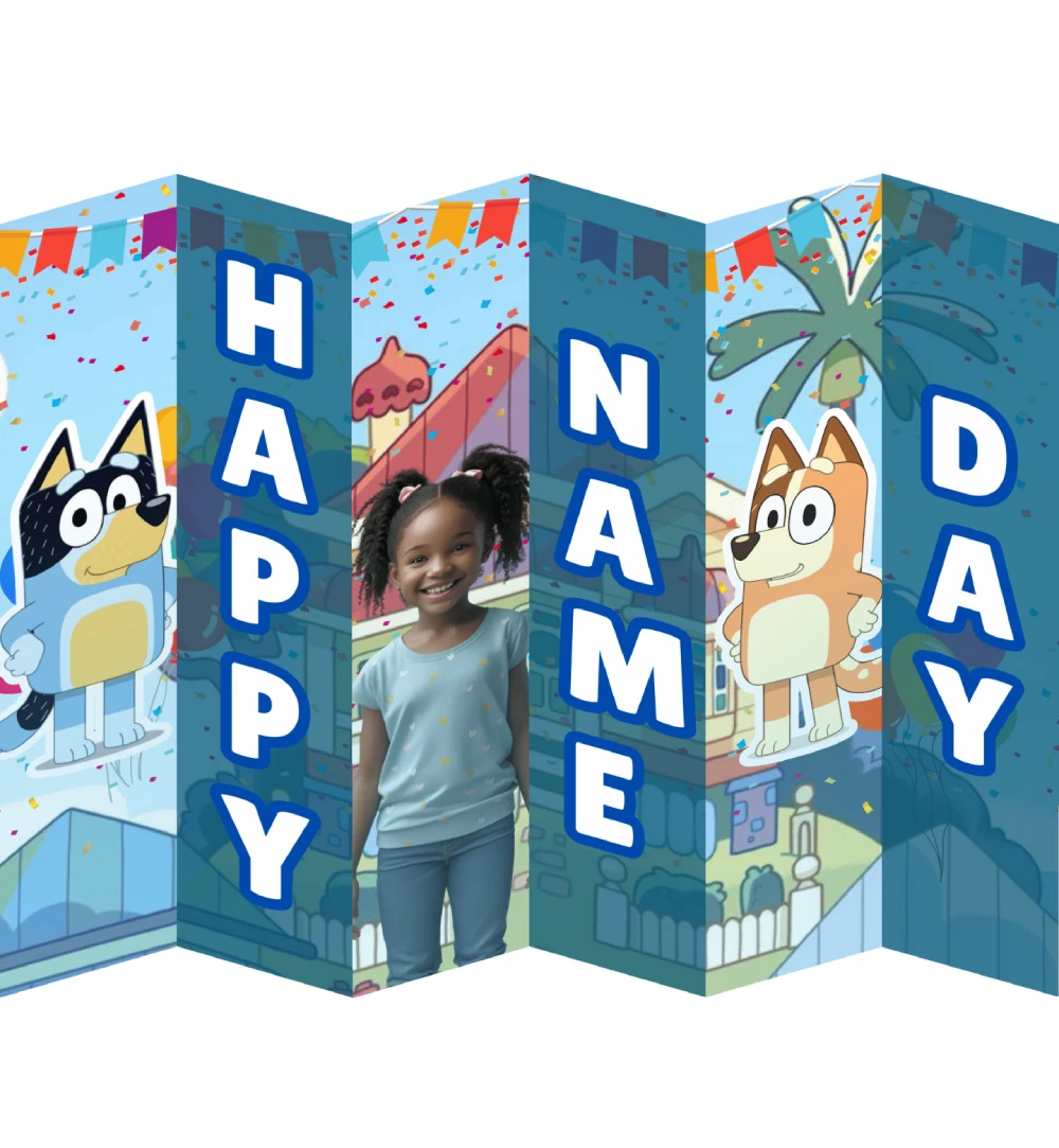 Copy of Bluey Themed Birthday - Accordion Wall (1)