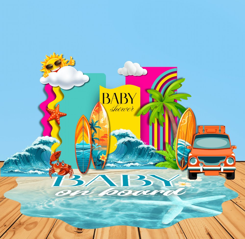 Copy of EZPZ Surfing Baby on Board - Arch Wall (1)