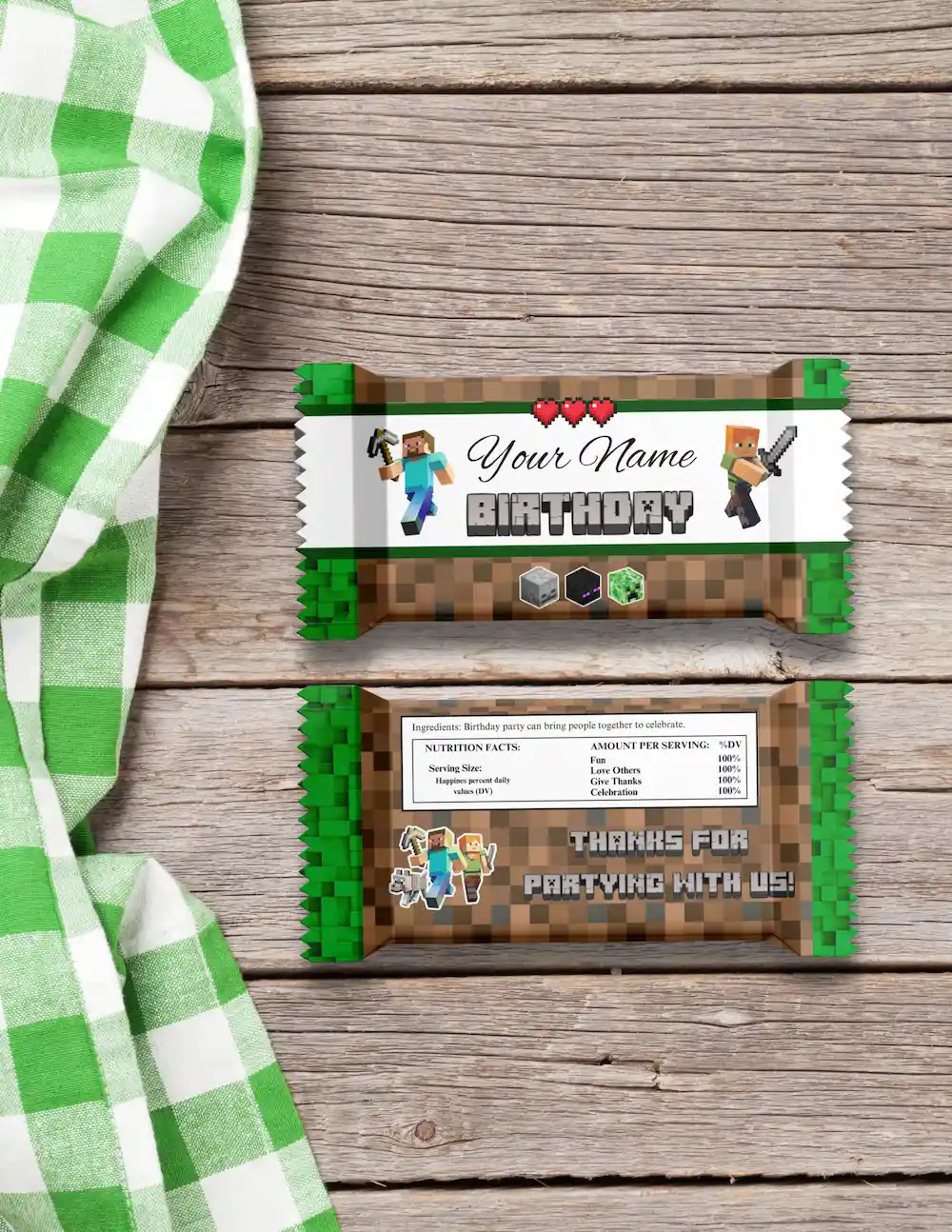 Copy of Minecraft-themed Party - Hershey Bar